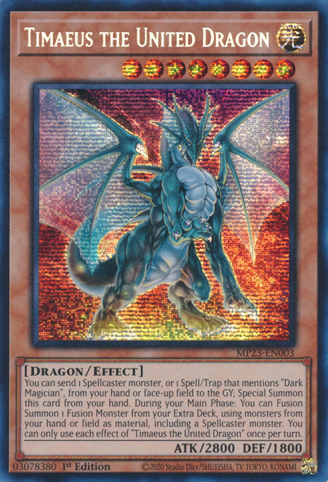 Timaeus the United Dragon [MP23-EN003] Prismatic Secret Rare | Black Swamp Games