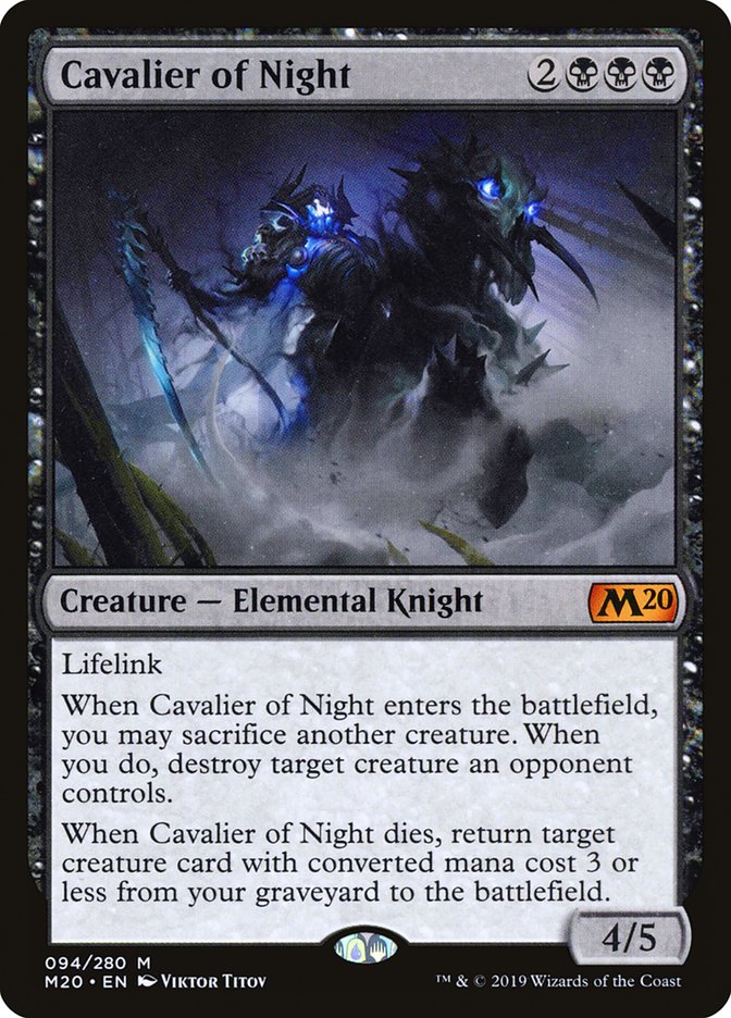 Cavalier of Night [Core Set 2020] | Black Swamp Games
