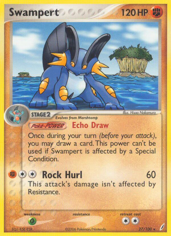 Swampert (27/100) (Theme Deck Exclusive) [EX: Crystal Guardians] | Black Swamp Games