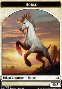 Horse // Warrior Double-sided Token [Hour of Devastation Tokens] | Black Swamp Games