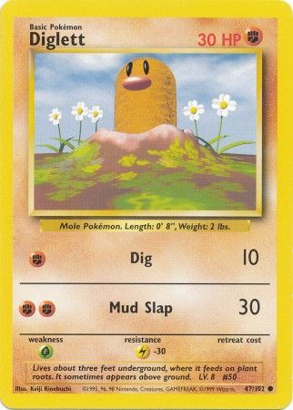 Diglett (47/102) [Base Set Unlimited] | Black Swamp Games