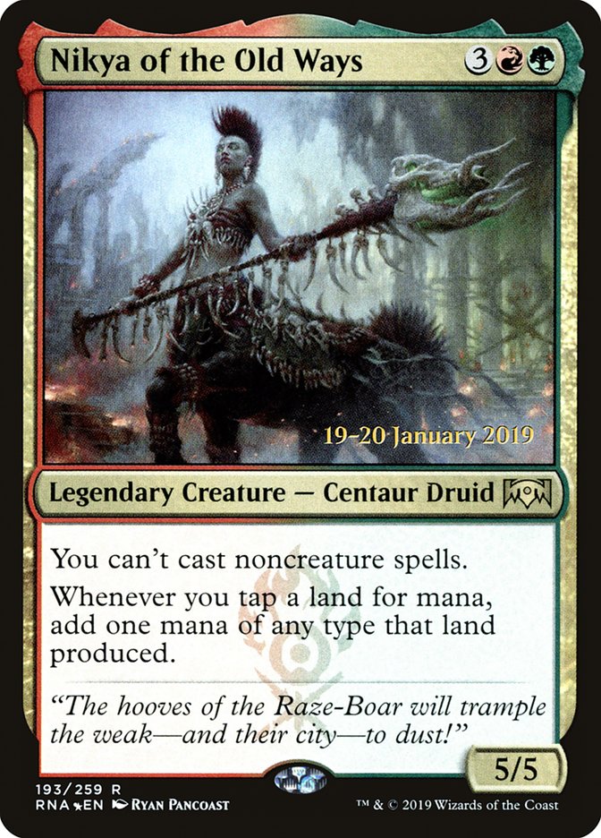 Nikya of the Old Ways [Ravnica Allegiance Prerelease Promos] | Black Swamp Games