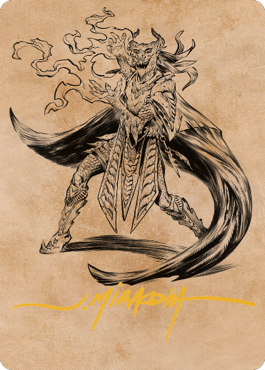 Livaan, Cultist of Tiamat Art Card (Gold-Stamped Signature) [Commander Legends: Battle for Baldur's Gate Art Series] | Black Swamp Games