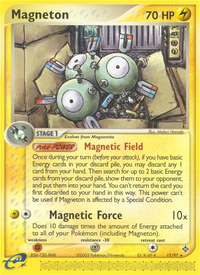 Magneton (17/97) [EX: Dragon] | Black Swamp Games