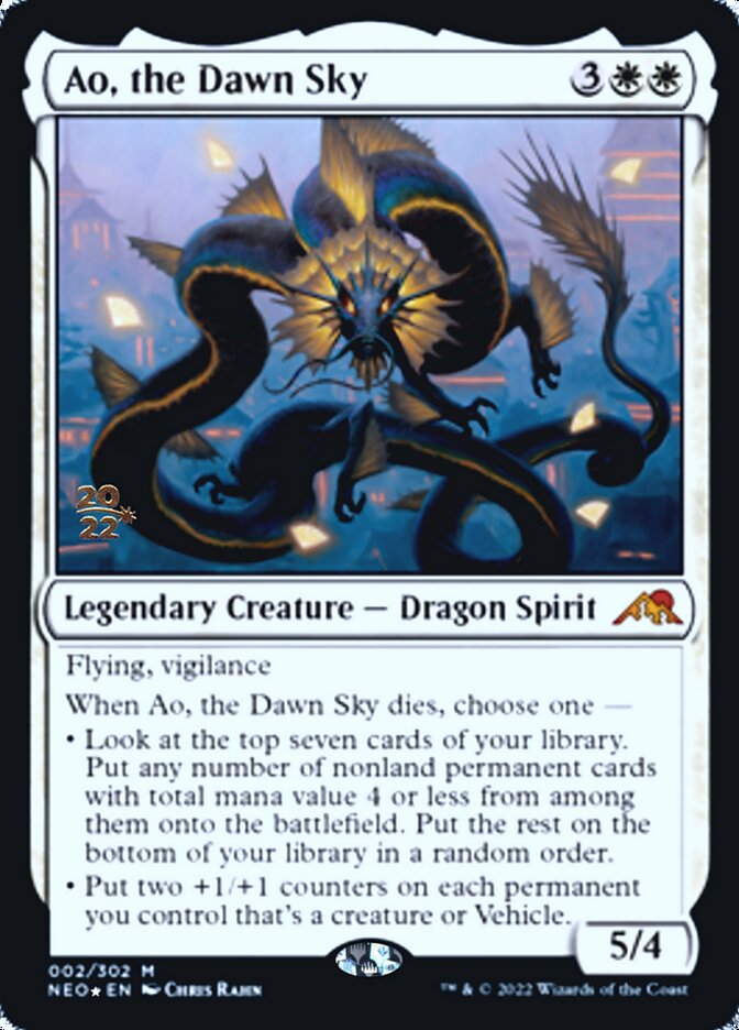 Ao, the Dawn Sky [Kamigawa: Neon Dynasty Prerelease Promos] | Black Swamp Games