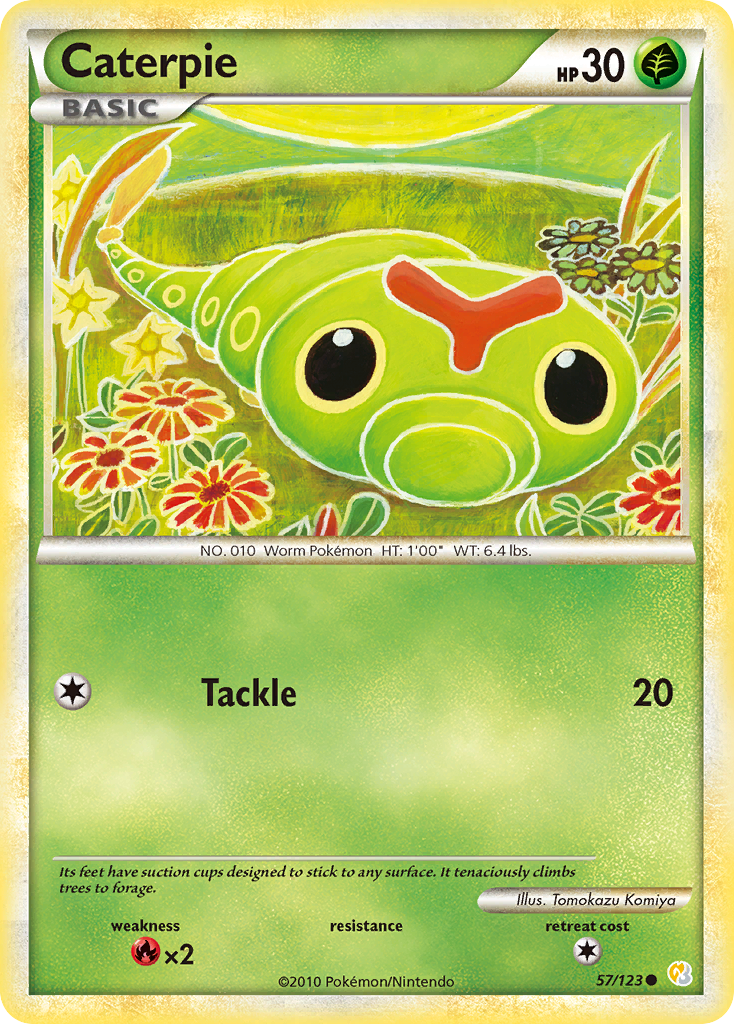 Caterpie (57/123) [HeartGold & SoulSilver: Base Set] | Black Swamp Games