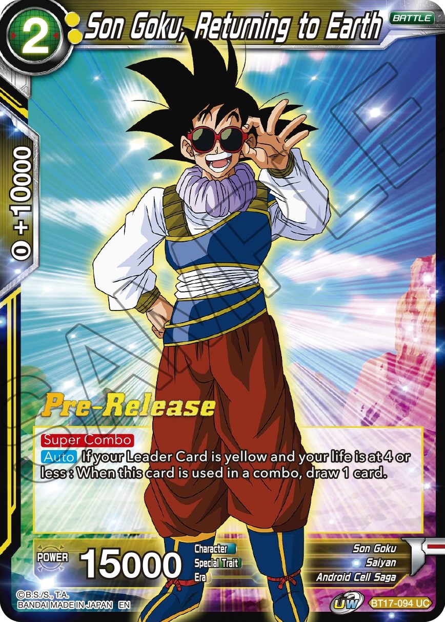Son Goku, Returning to Earth (BT17-094) [Ultimate Squad Prerelease Promos] | Black Swamp Games