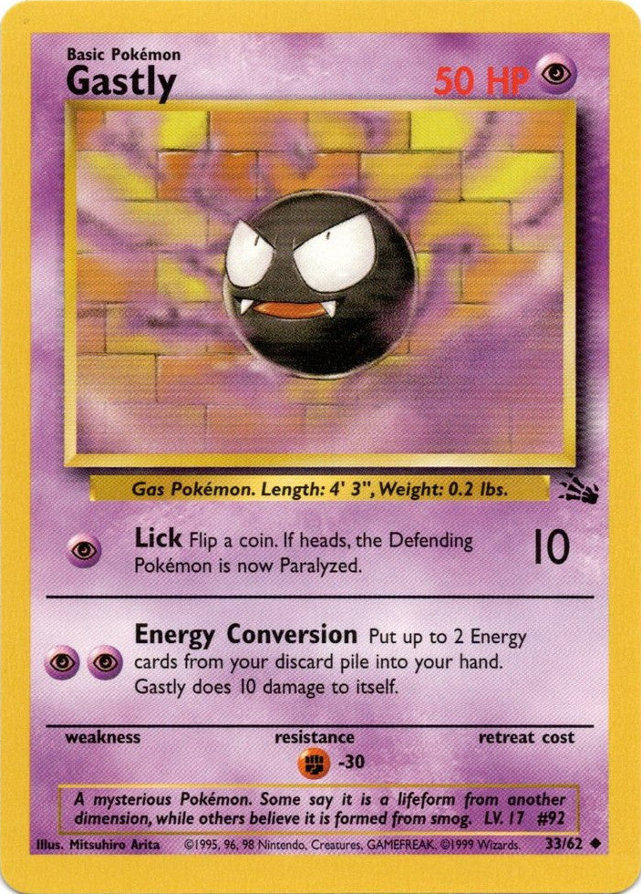 Gastly (33/62) [Fossil Unlimited] | Black Swamp Games