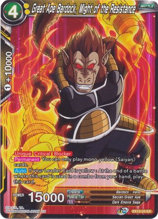 Great Ape Bardock, Might of the Resistance [EX13-23] | Black Swamp Games