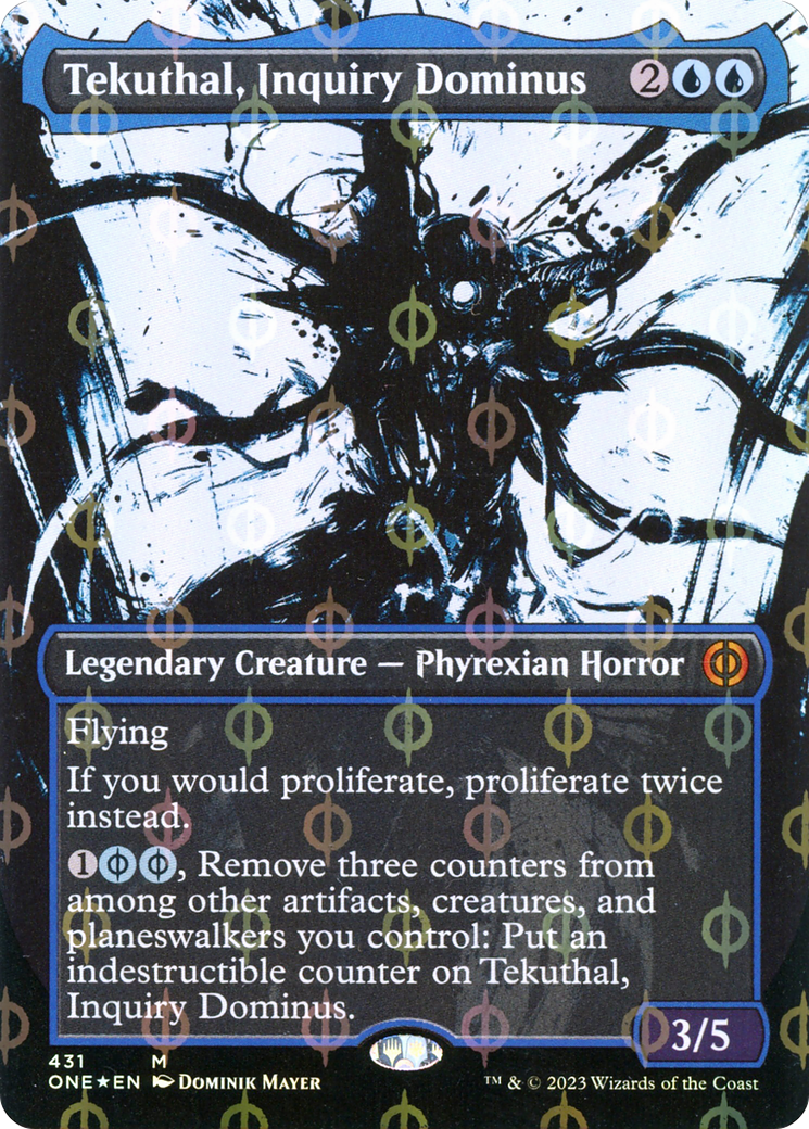 Tekuthal, Inquiry Dominus (Borderless Ichor Step-and-Compleat Foil) [Phyrexia: All Will Be One] | Black Swamp Games