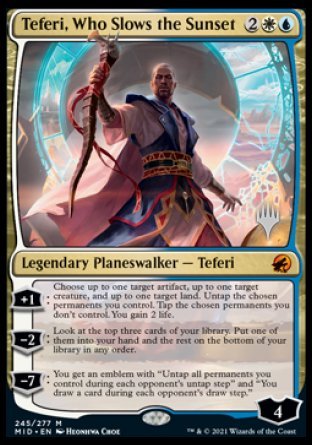 Teferi, Who Slows the Sunset (Promo Pack) [Innistrad: Midnight Hunt Promos] | Black Swamp Games