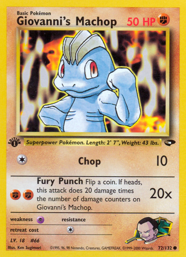 Giovanni's Machop (72/132) [Gym Challenge 1st Edition] | Black Swamp Games