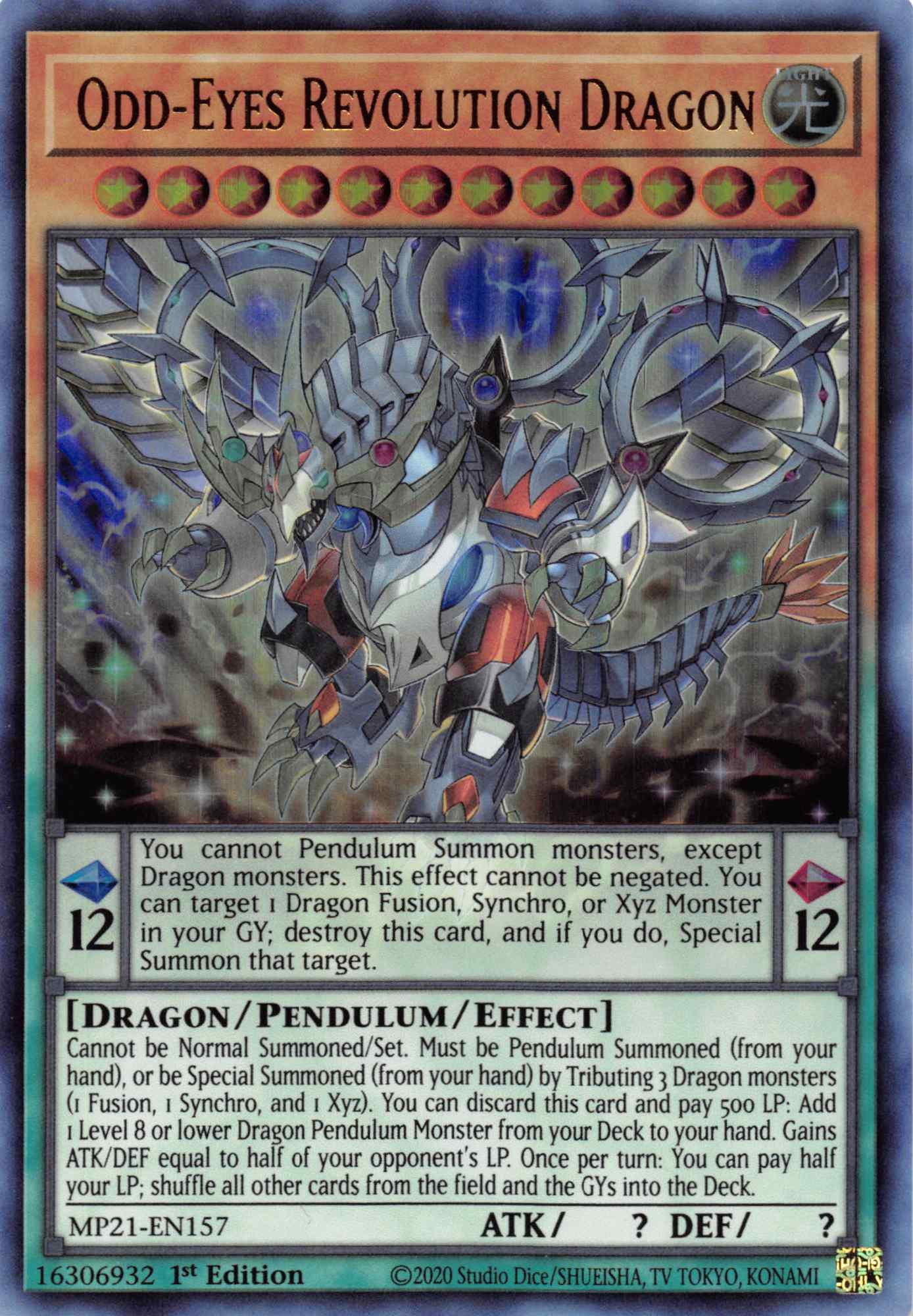 Odd-Eyes Revolution Dragon [MP21-EN157] Ultra Rare | Black Swamp Games