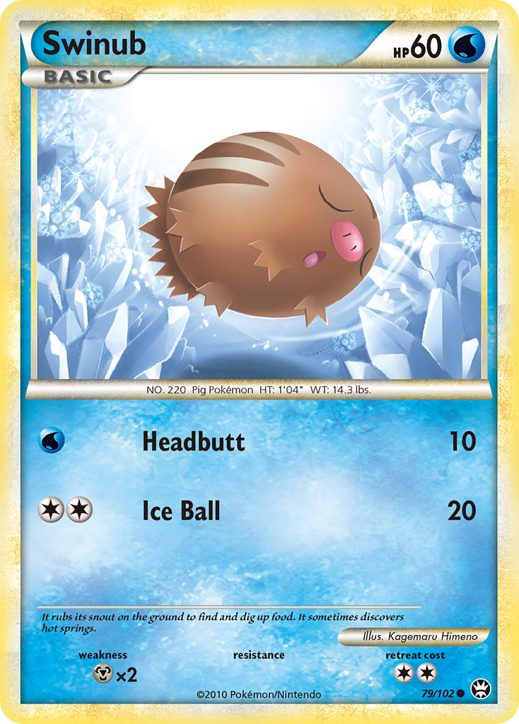 Swinub (79/102) [HeartGold & SoulSilver: Triumphant] | Black Swamp Games