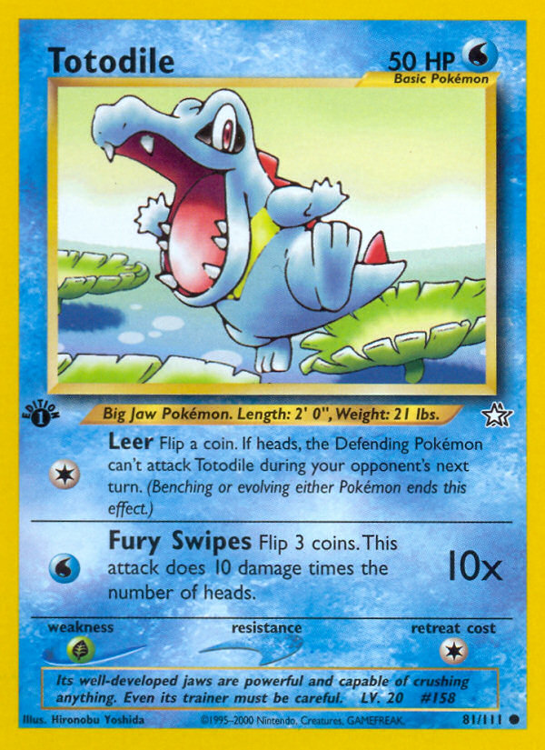 Totodile (81/111) [Neo Genesis 1st Edition] | Black Swamp Games