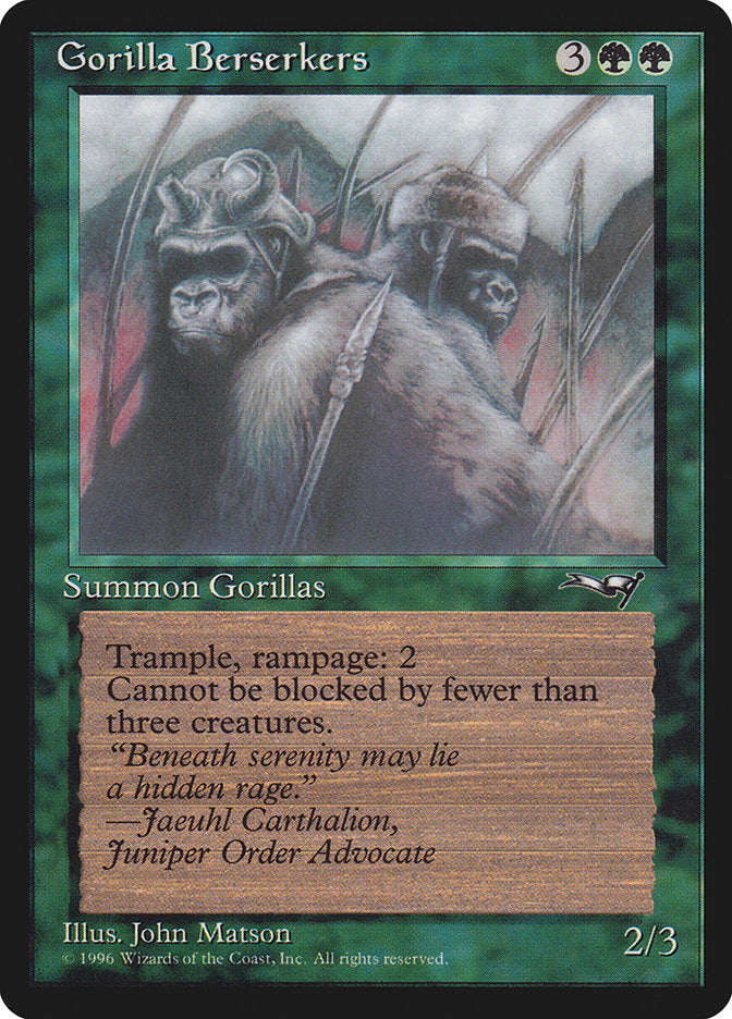 Gorilla Berserkers (Mouths Closed) [Alliances] | Black Swamp Games