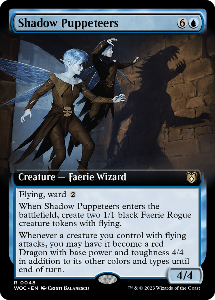 Shadow Puppeteers (Extended Art) [Wilds of Eldraine Commander] | Black Swamp Games