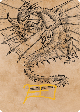 Ancient Gold Dragon Art Card (44) (Gold-Stamped Signature) [Commander Legends: Battle for Baldur's Gate Art Series] | Black Swamp Games