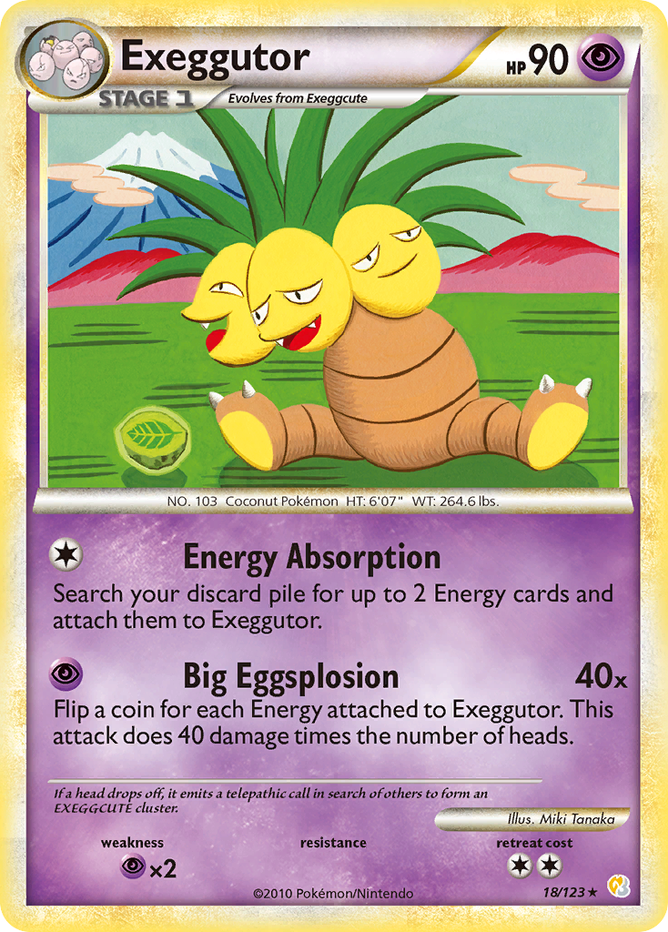 Exeggutor (18/123) [HeartGold & SoulSilver: Base Set] | Black Swamp Games