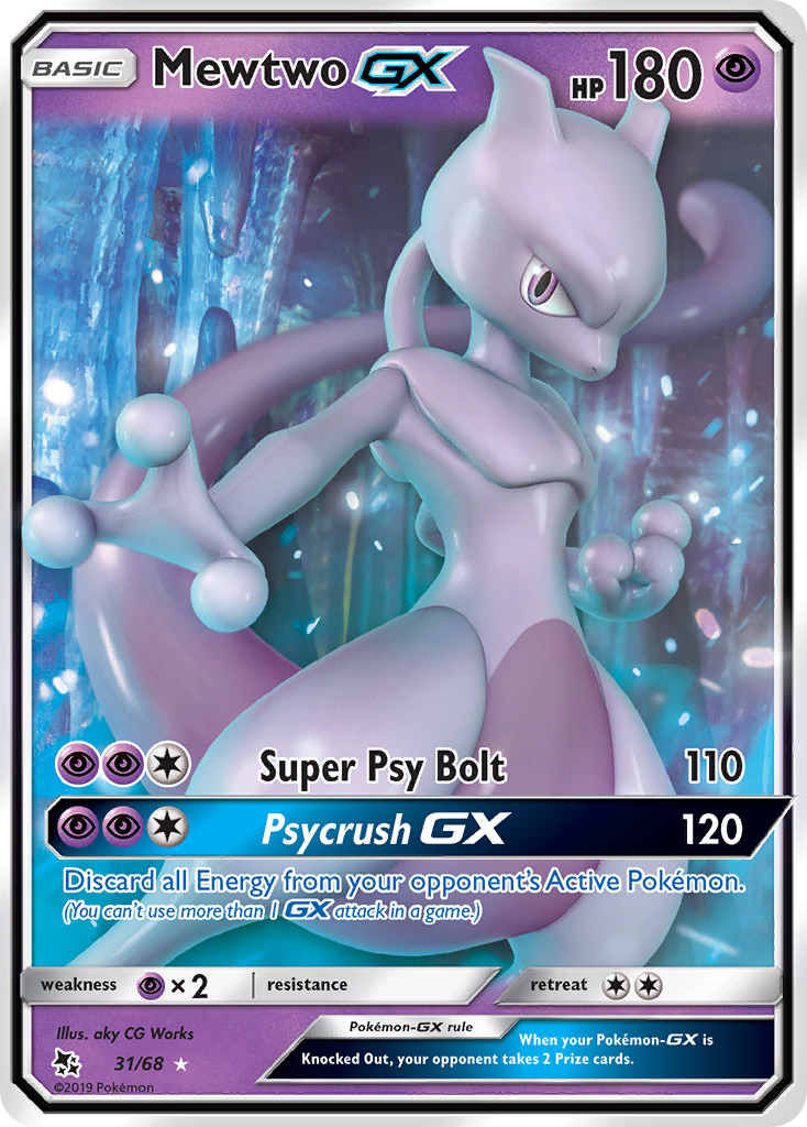 Mewtwo GX (31/68) [Sun & Moon: Hidden Fates] | Black Swamp Games