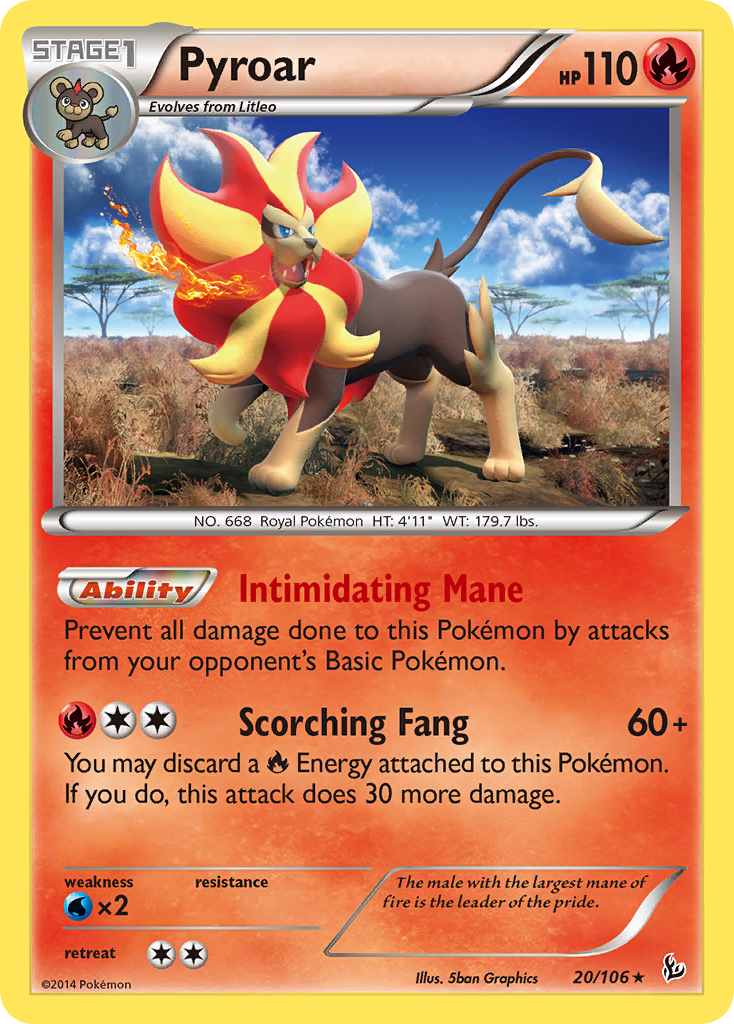 Pyroar (20/106) [XY: Flashfire] | Black Swamp Games