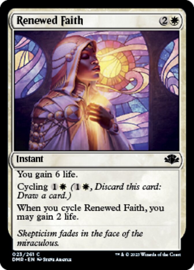 Renewed Faith [Dominaria Remastered] | Black Swamp Games