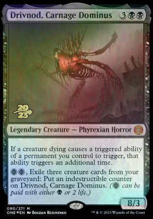 Drivnod, Carnage Dominus [Phyrexia: All Will Be One Prerelease Promos] | Black Swamp Games