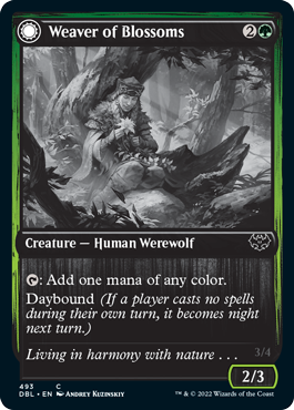 Weaver of Blossoms // Blossom-Clad Werewolf [Innistrad: Double Feature] | Black Swamp Games