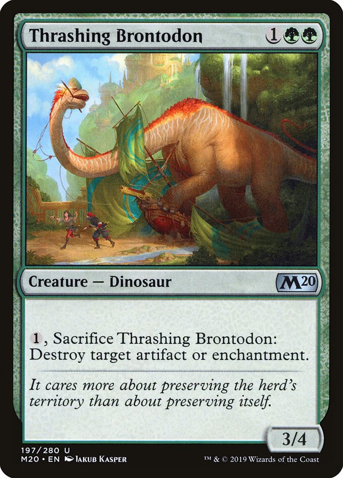 Thrashing Brontodon [Core Set 2020] | Black Swamp Games