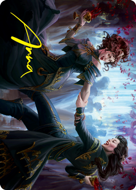 Falkenrath Celebrants 1 Art Card (Gold-Stamped Signature) [Innistrad: Crimson Vow Art Series] | Black Swamp Games