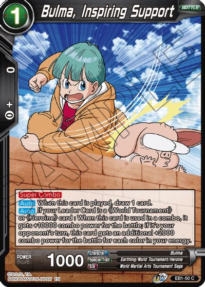 Bulma, Inspiring Support (EB1-50) [Battle Evolution Booster] | Black Swamp Games