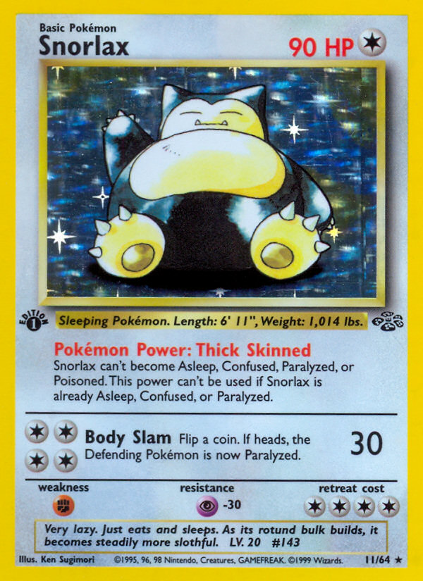 Snorlax (11/64) [Jungle 1st Edition] | Black Swamp Games