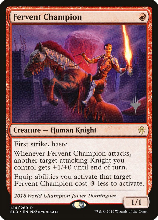 Fervent Champion (Promo Pack) [Throne of Eldraine Promos] | Black Swamp Games