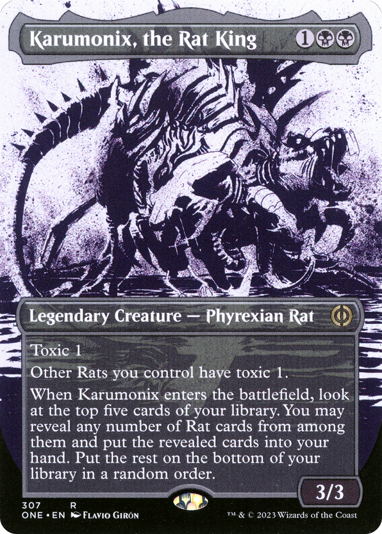 Karumonix, the Rat King (Borderless Ichor) [Phyrexia: All Will Be One] | Black Swamp Games