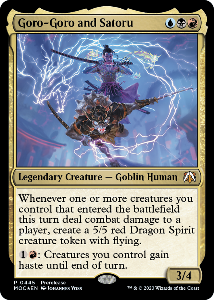 Goro-Goro and Satoru [March of the Machine Commander Prerelease Promos] | Black Swamp Games