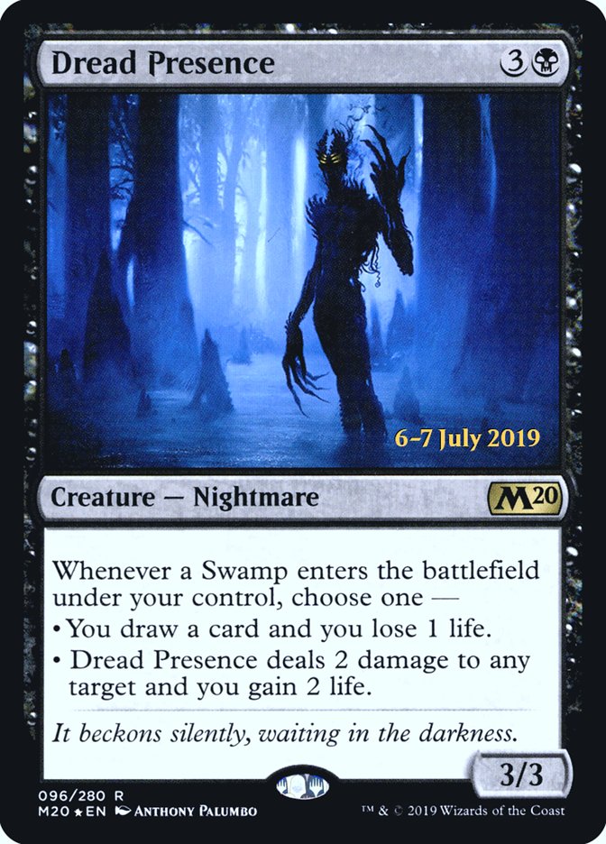 Dread Presence  [Core Set 2020 Prerelease Promos] | Black Swamp Games