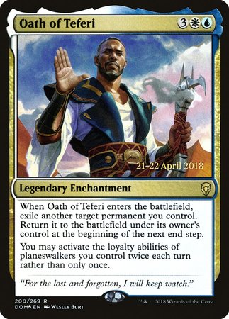 Oath of Teferi [Dominaria Promos] | Black Swamp Games