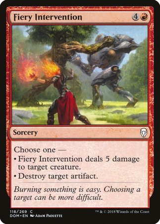 Fiery Intervention [Dominaria] | Black Swamp Games