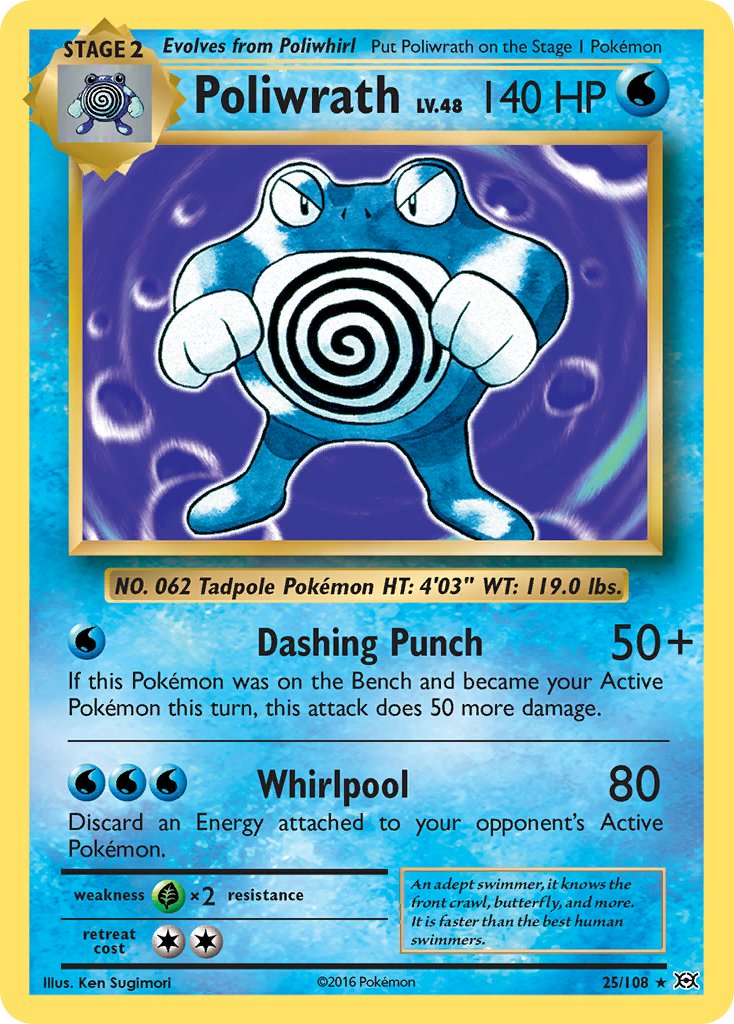 Poliwrath (25/108) (Theme Deck Exclusive) [XY: Evolutions] | Black Swamp Games
