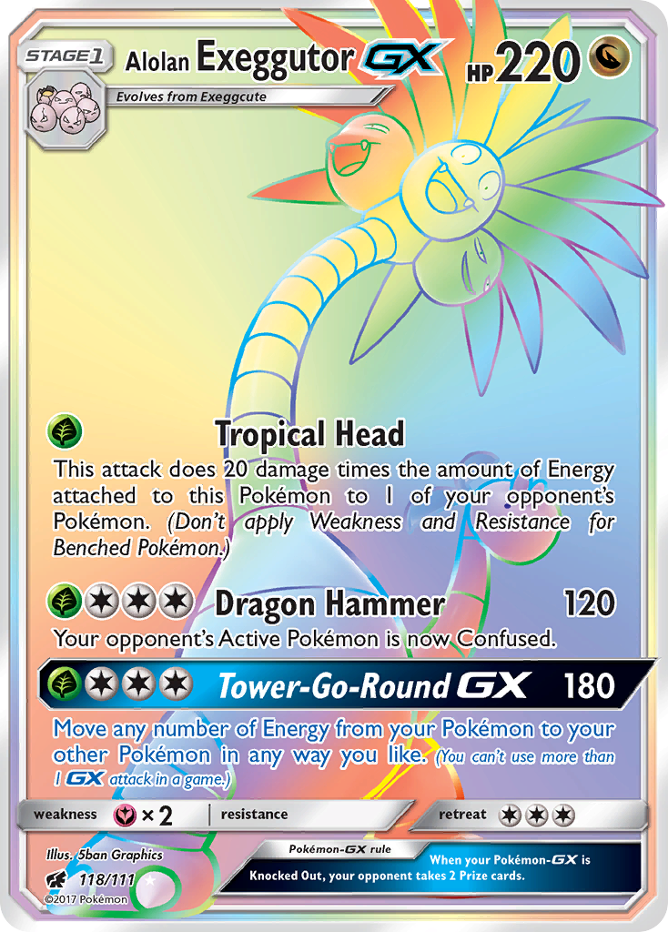 Alolan Exeggutor GX (118/111) [Sun & Moon: Crimson Invasion] | Black Swamp Games