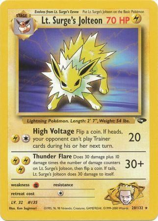 Lt. Surge's Jolteon (28/132) [Gym Challenge Unlimited] | Black Swamp Games