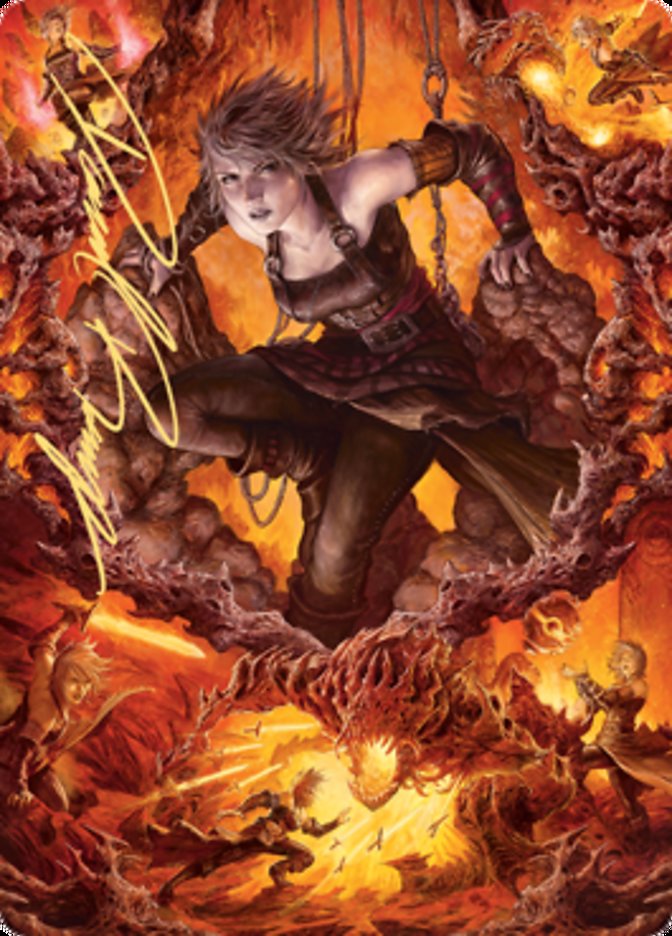 Nahiri, Heir of the Ancients 2 Art Card (Gold-Stamped Signature) [Zendikar Rising Art Series] | Black Swamp Games