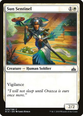 Sun Sentinel [Rivals of Ixalan] | Black Swamp Games