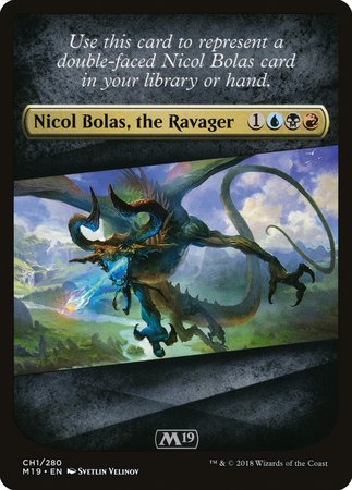 Checklist Card - Core Set 2019 (Nicol Bolas, the Ravager) [Core Set 2019 Tokens] | Black Swamp Games