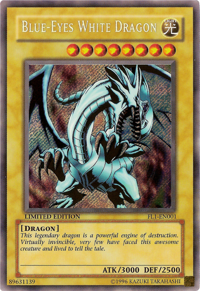 Blue-Eyes White Dragon [FL1-EN001] Secret Rare | Black Swamp Games