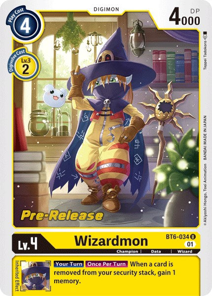 Wizardmon [BT6-034] [Double Diamond Pre-Release Cards] | Black Swamp Games