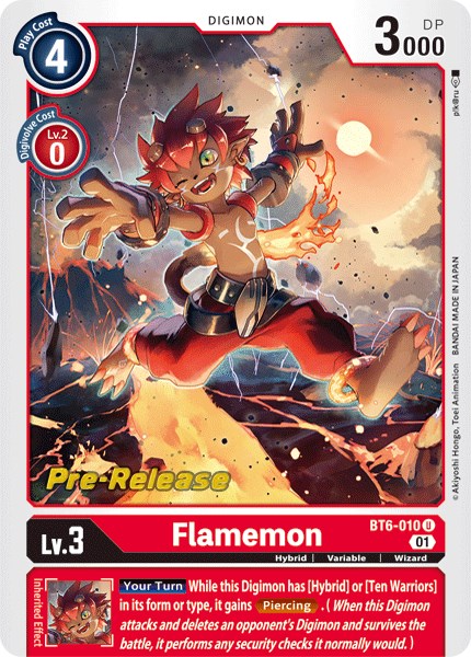 Flamemon [BT6-010] [Double Diamond Pre-Release Cards] | Black Swamp Games