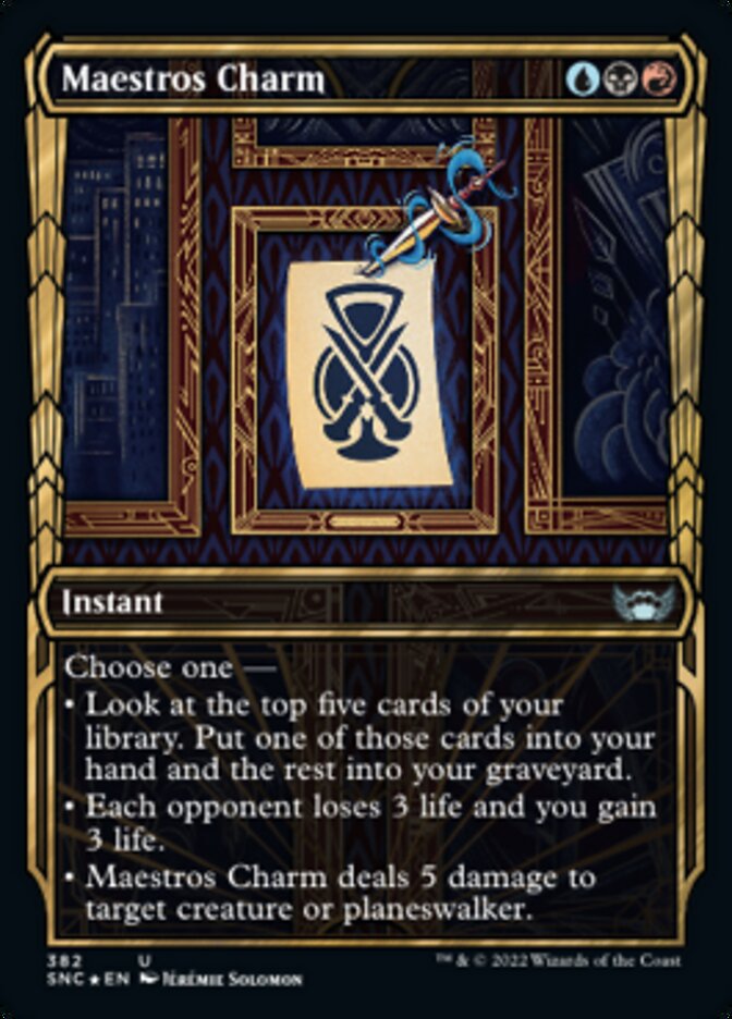 Maestros Charm (Showcase Golden Age Gilded Foil) [Streets of New Capenna] | Black Swamp Games