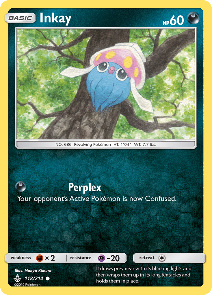 Inkay (118/214) [Sun & Moon: Unbroken Bonds] | Black Swamp Games