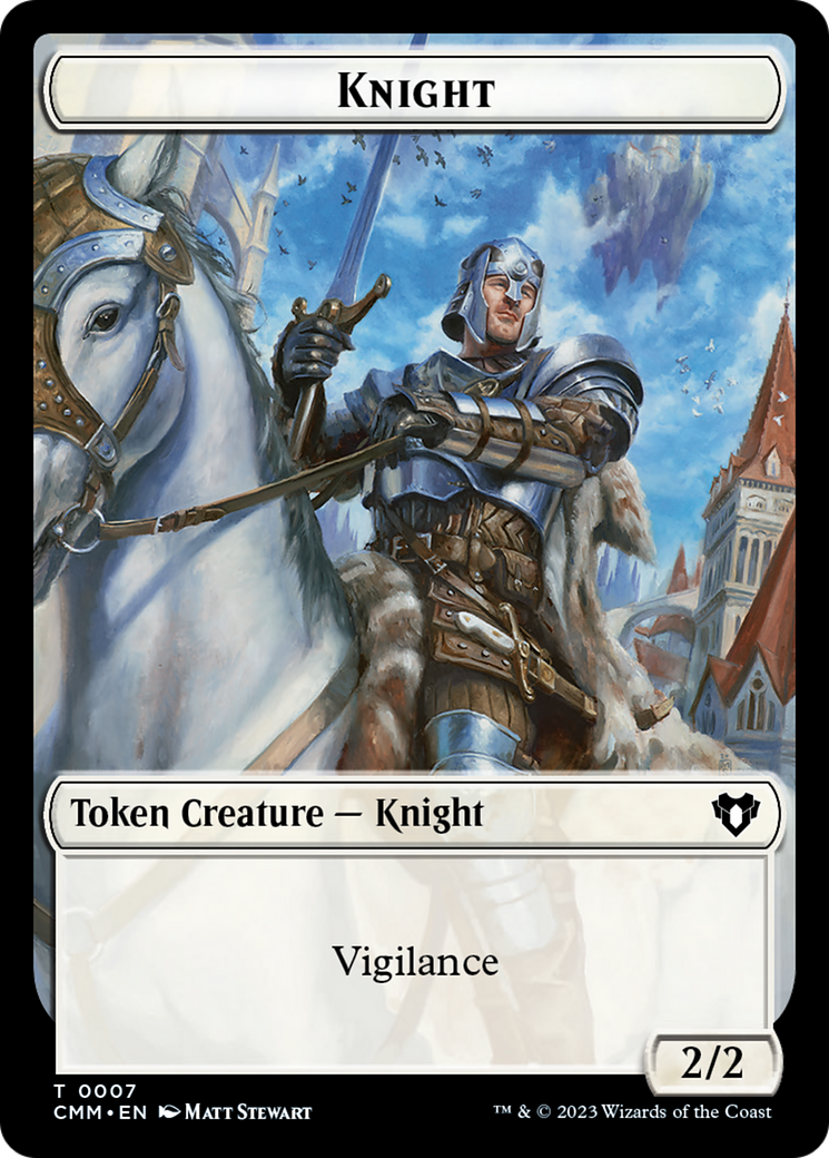 Knight Token [Commander Masters Tokens] | Black Swamp Games